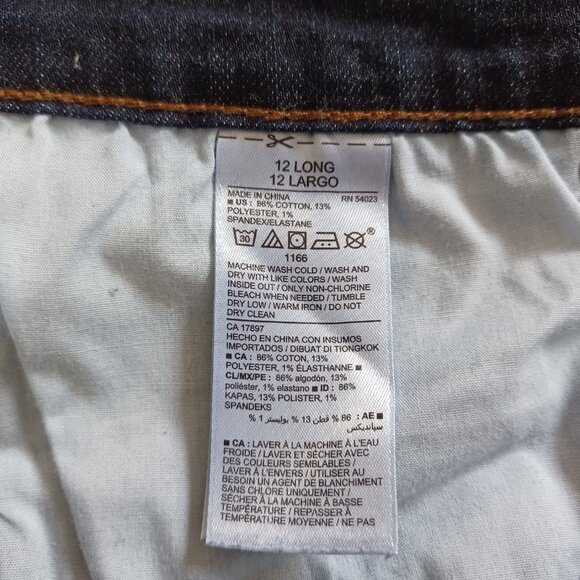 Old Navy Womens Jeans Original Midrise Slim Skinny Dark Wash Stretch Size 12 L - Picture 8 of 11